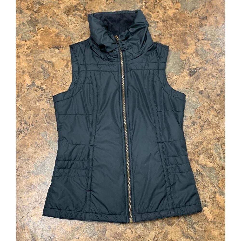 COLUMBIA Black fleece lined Shining Light Insulated Vest Jacket women’s XS